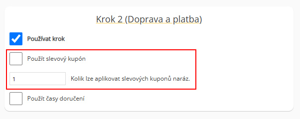 Nastavení slevových kupónů v eshopu