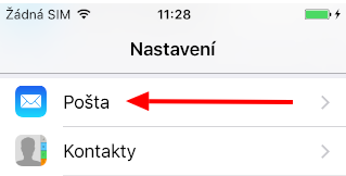 Nastavení ebenit e-mailu pro iOS - 1