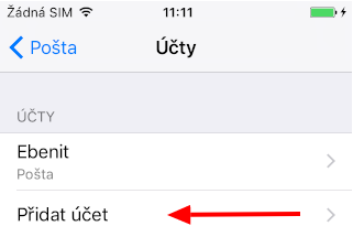 Nastavení ebenit e-mailu pro iOS - 3